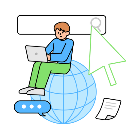Recherche sur Internet  Illustration
