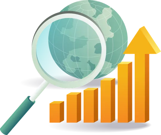 Recherche sur la croissance mondiale  Illustration