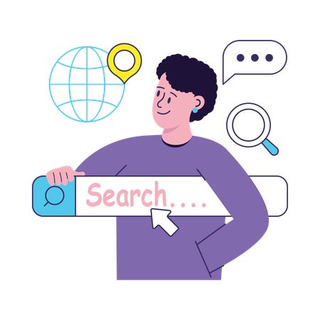 Recherche Internet  Illustration