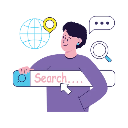 Recherche Internet  Illustration