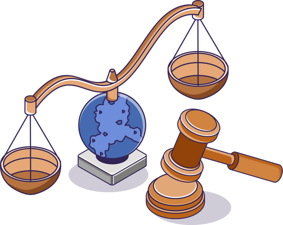 Rechtliche Gerechtigkeit  Illustration