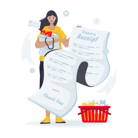 Recibo de compra  Ilustração