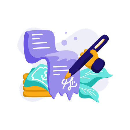 Recibo de pagamento  Ilustração