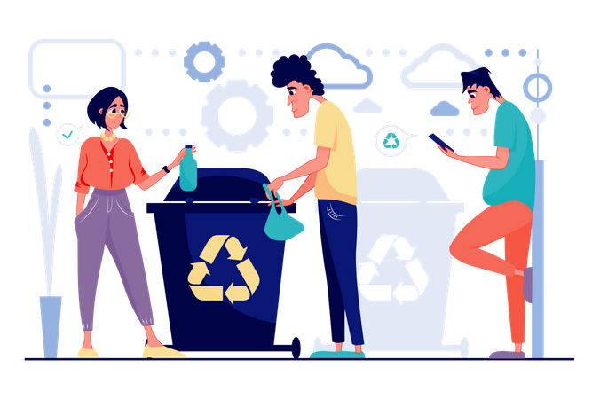 Reciclagem de lixo  Ilustração
