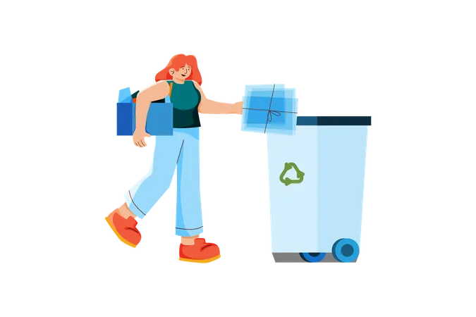 Reciclaje de basura  Ilustración