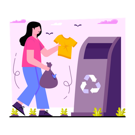 Reciclaje de basura  Ilustración