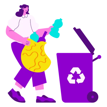 Reciclaje de basura  Ilustración