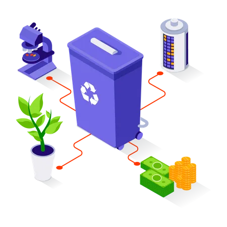 Reciclaje de energía  Ilustración