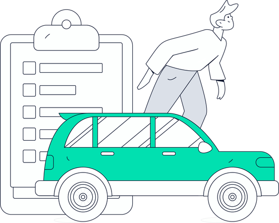 Réclamation d'assurance automobile  Illustration