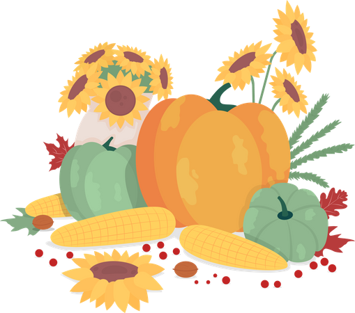Récolte automnale  Illustration