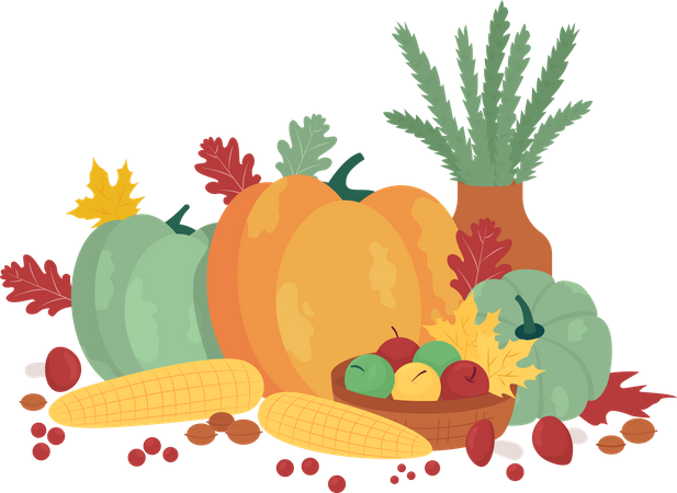 Récolte d'automne  Illustration