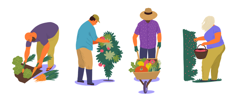 Récolter des gens  Illustration