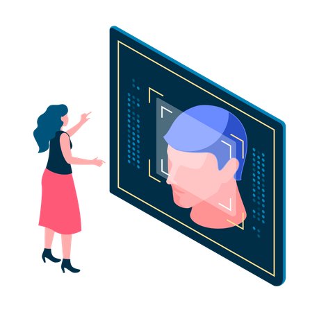 Reconhecimento facial  Ilustração