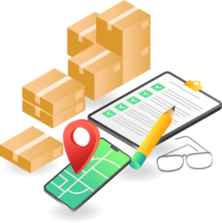 Record shipment location  Illustration