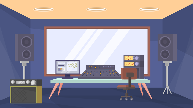 Record Studio  Illustration