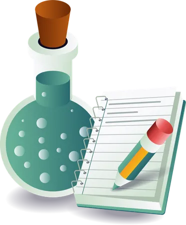 Recording results of laboratory bottle experiments  Illustration