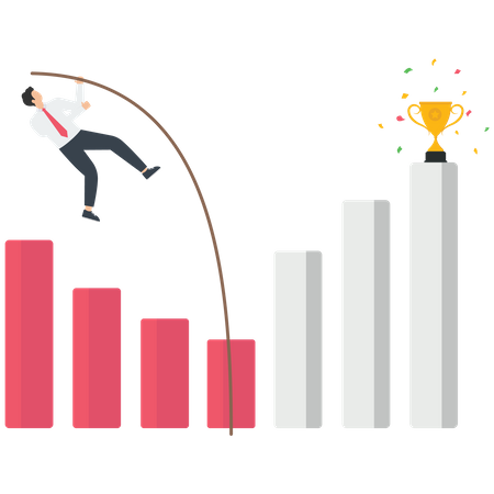 Recovery of profits after economic crisis  Illustration