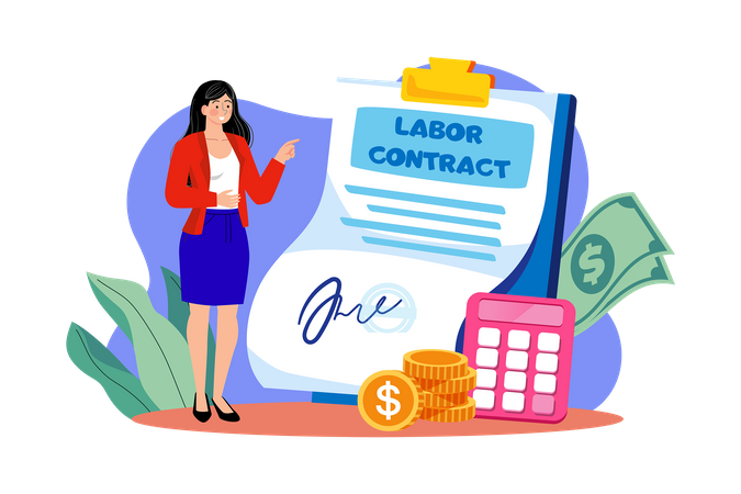 Recruiters make proposals regarding salary and other benefits Illustration