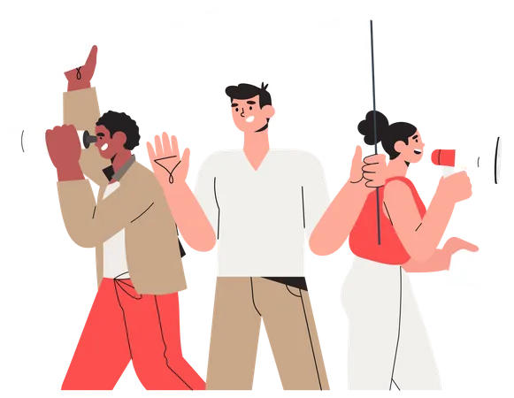 Vector Illustration Of People Shouting In Loud Speaker And Recruiting New Employees Workers We Are Hiring Or Job Recruitment Banner Poster Flyer Or Landing Page Concept For Ui Web Or Mobile App Illustration