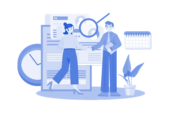 Recruitment Process Illustration Concept On White Background Illustration