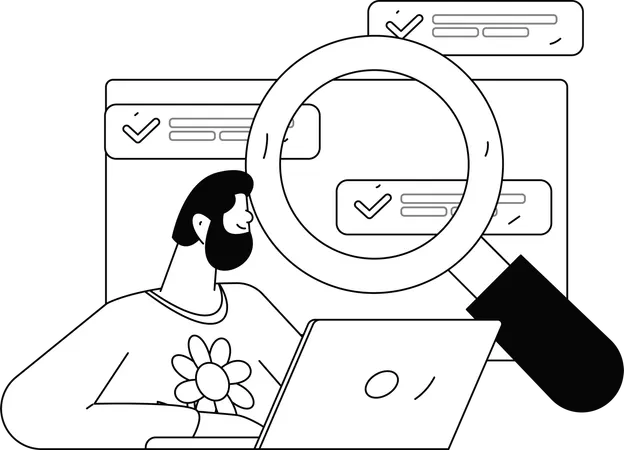Recruitment process going on  Illustration