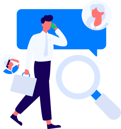 Recruitment process going on  Illustration