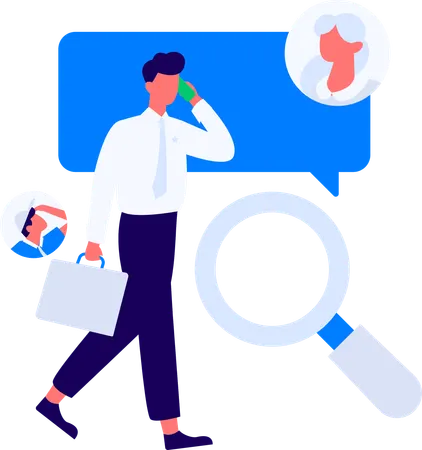 Recruitment process going on  Illustration