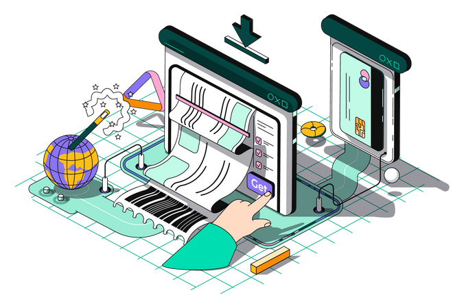 Reçu électronique  Illustration