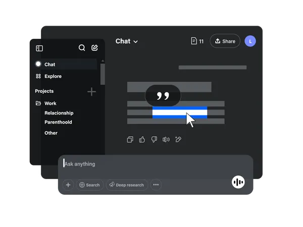 Recursos de resposta no chat Ai  Ilustração