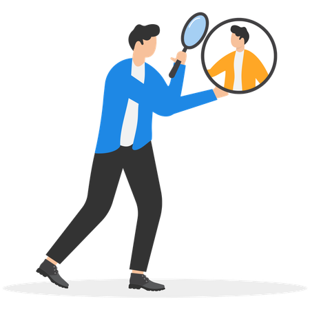Recursos humanos empresariales seleccionando al mejor empleado  Ilustración