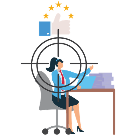 Recursos humanos encontrando o candidato certo para a vaga de emprego  Ilustração