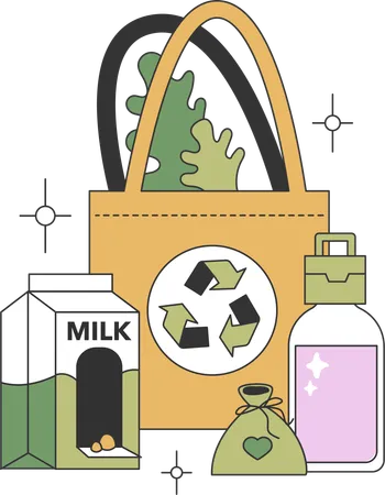Recyclable bags  Illustration