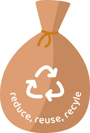 Recyclable sack  Illustration