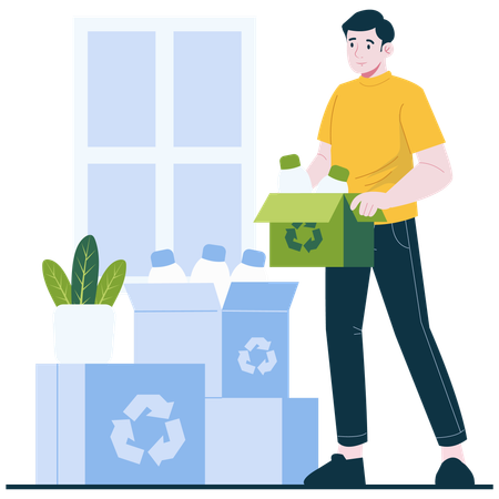Recyclage à la maison  Illustration