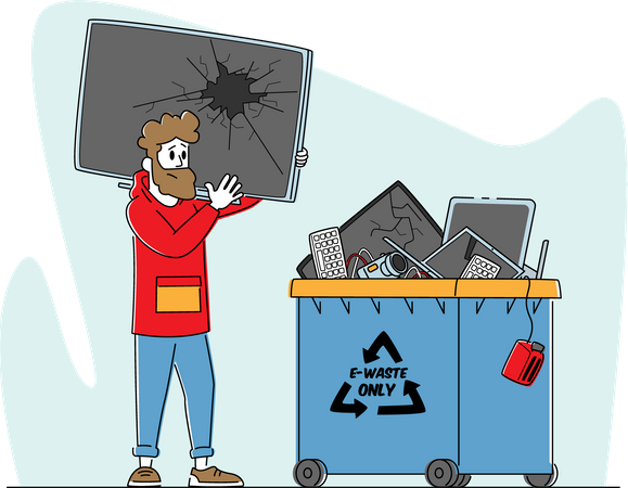 Recyclage des déchets électroniques  Illustration