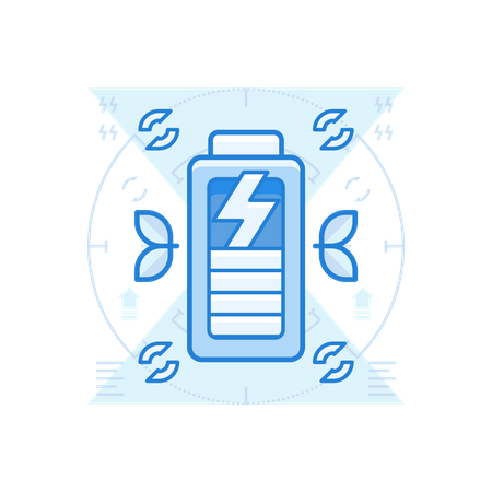 Recycle Battery  Illustration