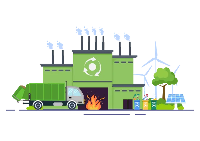 Recycle Process Plant Illustration