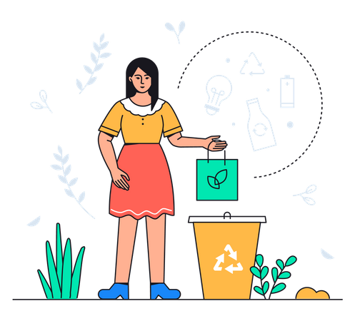 Recycle waste sorting  Illustration