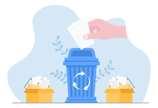 Recycling Bin Illustration