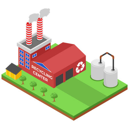 Recycling Center  Illustration