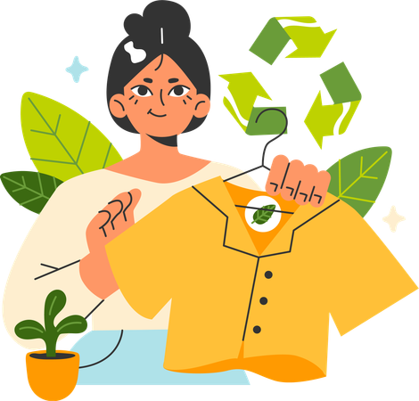Recycling clothes  Illustration