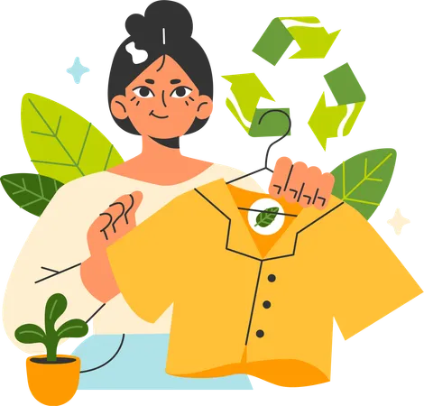 Recycling clothes  Illustration