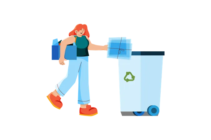 Recycling Garbage Illustration
