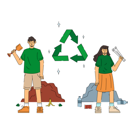 Recycling Heroes  Illustration