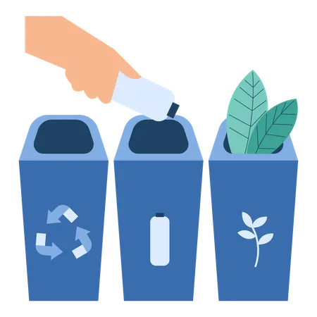 Müll recyceln  Illustration