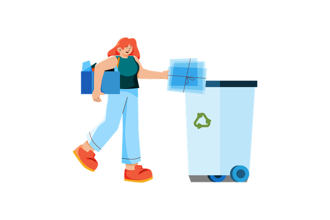 Recycling von Müll  Illustration