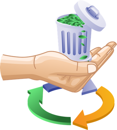 Recycling Organic Waste  Illustration