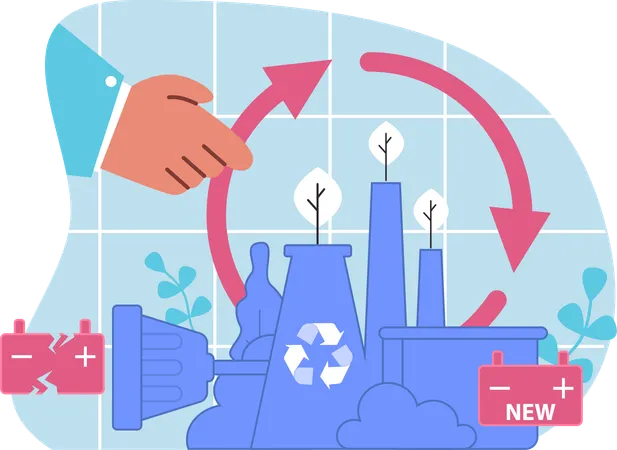 Recycling plant  Illustration