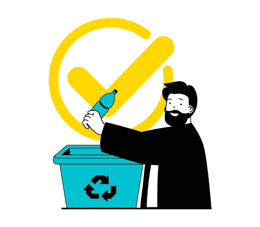 Recycling waste Illustration