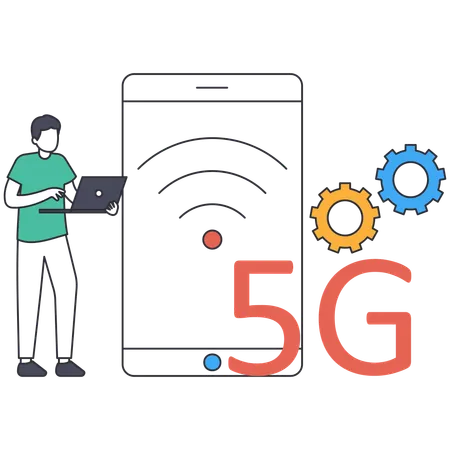 Red 5G  Ilustración